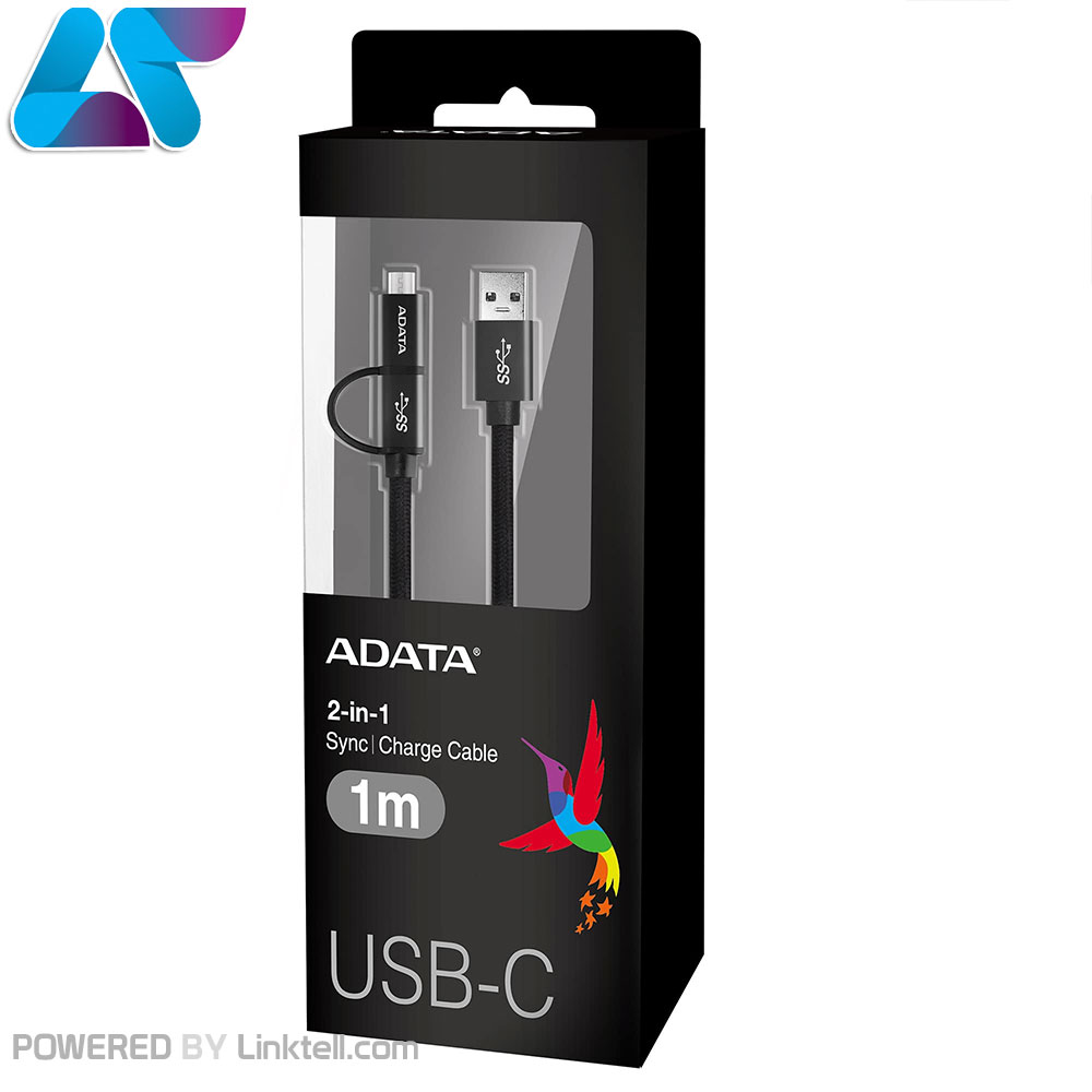 کابل دو در یک USB به USB-C/Micro USB ای دیتا ADATA
